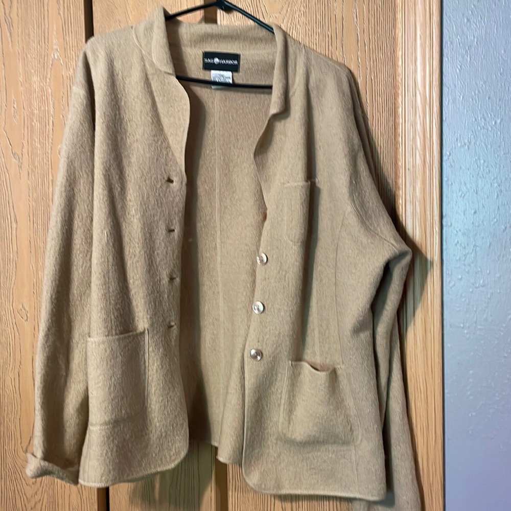 Cale colored wool sweater/jacket. Sag harbor size XL